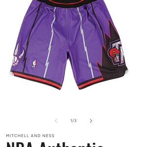 Mitchell & Ness Purple and Black Raptors Shorts